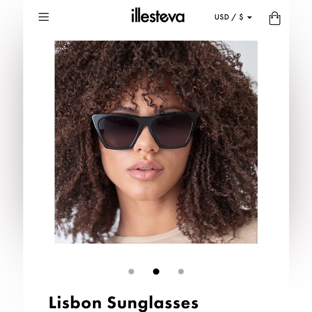 illesteva Lisbon Black sunglasses. Worn 1 time. No scratches, perfect condition.